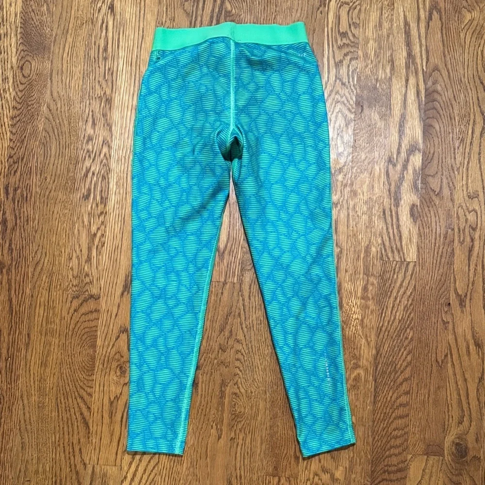 Nike Kids' Blue Green Patterned Leggings size S